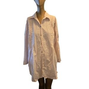 Extreme Ropa Classic Pleated‎ Light Mauve Button Up Side Slit  Blouse